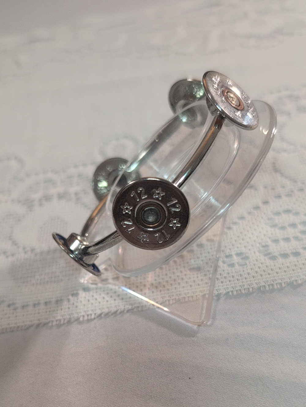 12 Gauge Shotgun Shell Solid Metal Cuff Bangle Bracelet Western Country Jewelry